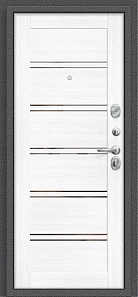 Входная металлическая дверь Эльпорта PORTA R 104.П28 Антик Серебро/Snow Veralinga  купить в Беларуси